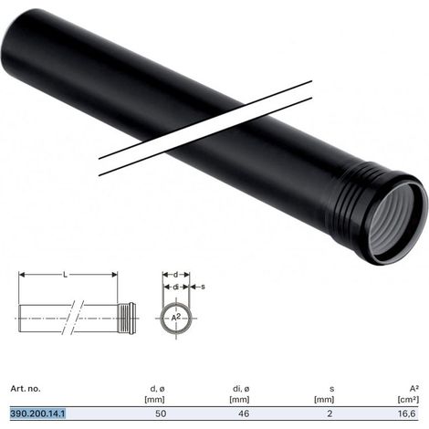 Silent-PP Tubo GTEM con 1 bicchiere ø50 x L.150 mm 390.200.14.1
