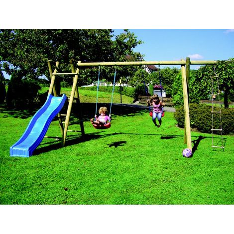 Doppelkletterschaukel Toni mit Seil, 440 x 192 cm