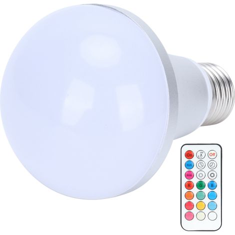 Ampoule E27 RGB 16 couleurs, ampoule RGBW avec télécommande pour éclairage domestique 85‑265V (1/5)