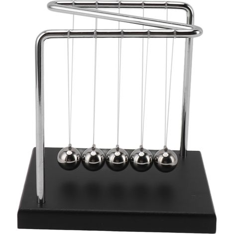 Ce pendule à bille d'acier équilibré, avec sa base en bois et sa forme parfaite, peut être utilisé comme objet de décoration (1/5)