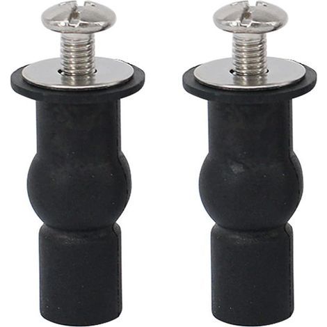 2 Pièces Abattant WC Fixations Charnières, Vis de Fixation du Couvercle des Toilettes, Charnière de Siège de Toilette, pour les Sièges de Toilette, les Sièges de Toilette Généraux(Noir) (1/5)