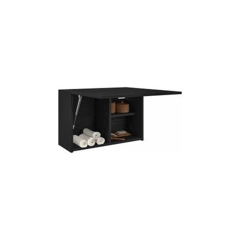 Armoire murale de bain noir 60x25x40 bois d'ingénierie (1/5)