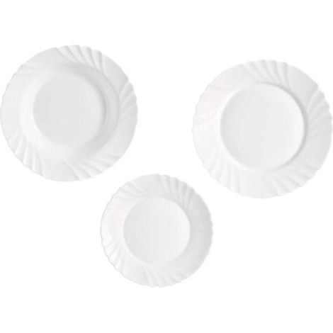 VIVALTO vajilla relieve opal 18 piezas , Vajilla relieve opal 18 piezas, un elegante conjunto de mesa diseñado para el uso diario, combinando resistencia, funcionalidad y un atract (1/2)