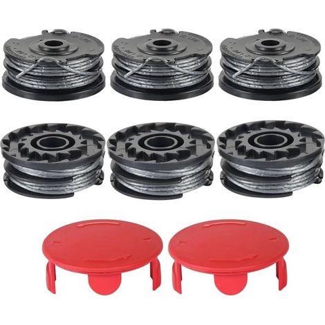 Lot de 8 bobines de rechange pour coupe-bordure Bosch ART 30-36 LI, Advanced Grass Cut 36, ART 24, ART 27, ART 30, ART24+, ART27+, ART30+ (6 bobines + 2 capuchons) (1/5)
