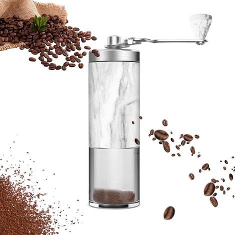 Molinillo de café manual, molinillo de café manual, molienda ajustable (marmolado) (1/5)