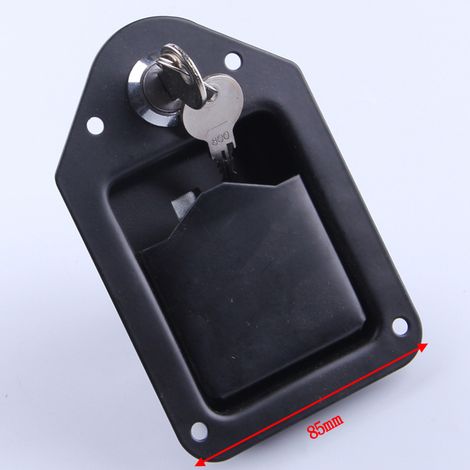 Serrure de porte trapézoïdale à 4 trous pour groupe électrogène diesel, petite serrure silencieuse à quatre coins avec clé