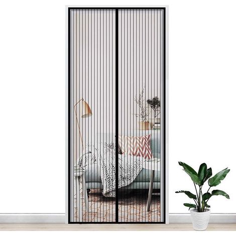 Zanzariera magnetica per porte 100x210 cm, nera