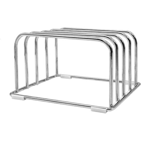 Organisateurs de planche à découper en acier inoxydable de qualité supérieure pour économiser de l'espace - Étagère de rangement pour ustensiles de cuisine - Installation facile - Anti-rouille (1/4)