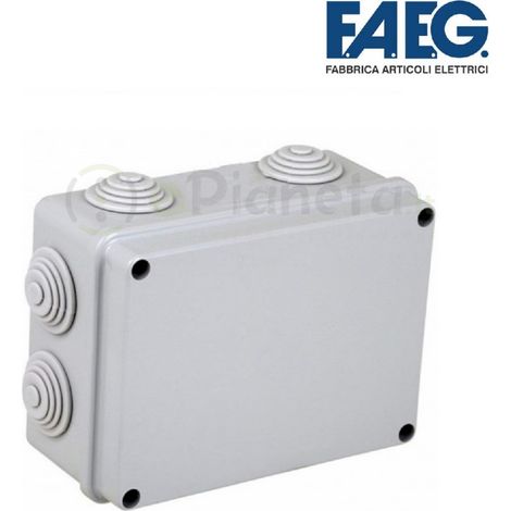 Scatola di derivazione 120x80x50 rettangolare da esterno tenuta stagna grigio impermeabilecon passacavi