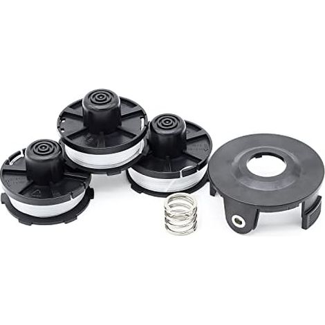 VURAHOME - Lot de 3 bobines de fil pour tondeuse Makita 195858-1 (longueur : 8 m, Ø 1,60 mm avec couvercle de bobine) (1/5)