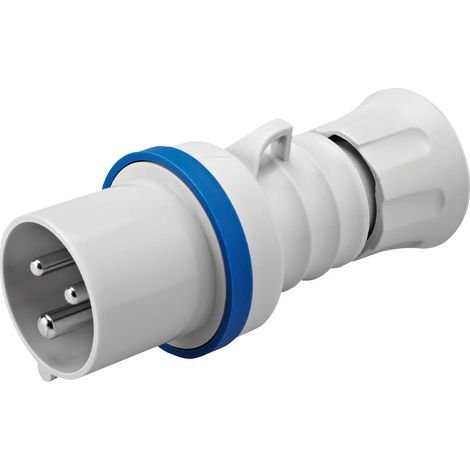 Spina Mobile Dritta IP54 2P+T 32A 200-250V 50/60 Hz Blu Cablaggio A Mantello (1/2)