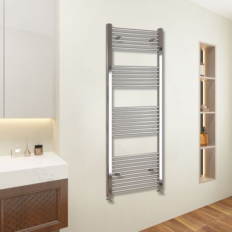 AICA 1800x500mm(HxW) Chrome Straight Central Heating Towel Rail Radiator