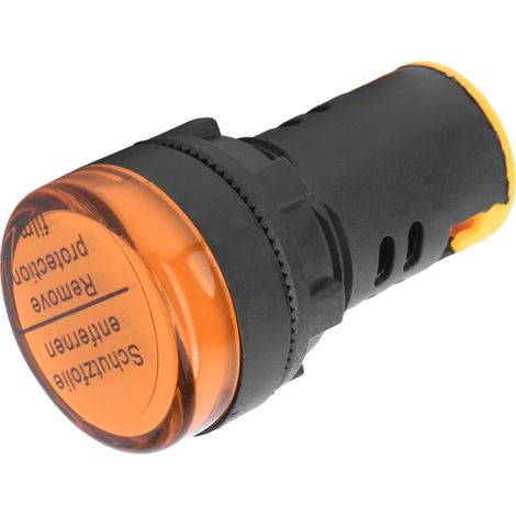 10 voyants LED BERM, boîtier en polycarbonate, ignifugés, diamètre 22 mm, 380 V, AD16-22D/S, jaune (1/5)