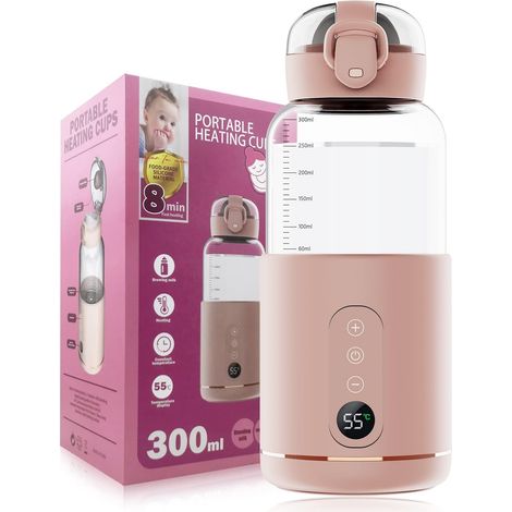 Calentador d'eau rechargeable portable pour lait maternel et biberon, chauffe-biberon sans fil, adapté aux voyages