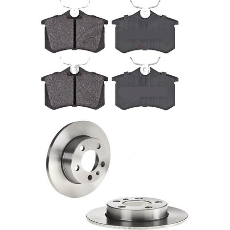 KIT FRENI POSTERIORI compatibile con VW POLO V TRE VOLUMI (602,602,612,614) - DISCHI + PASTIGLIE OEM: P 85 020 / 16883 , 17192 /SOSTITUZIONE DIRETTA/BASSA POLVERE/SILENZIOSO (1/5)