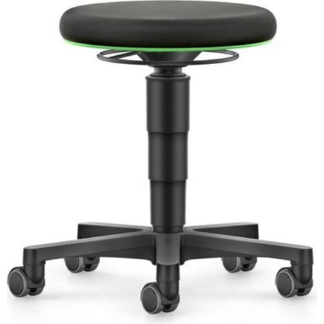 bimos Drehhocker Stoffsitz Sitzhöhe 450 - 650 mm mit Rollen (1/3)