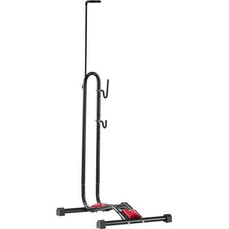 Soporte para Bicicletas de Montaña y Carretera de 406,4-700 mm Vertical y Horizontal Portabicicletas de Suelo para Estacionamiento y Almacenamiento en Garaje, Porche, Interior, Exterior, Negro (1/5)