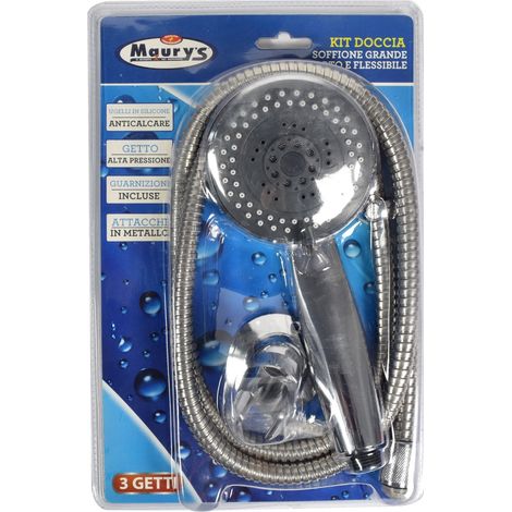 MAURY'S SOFFIONE DOCCIA 3 FUNZIONI CON FLESSIBILE 150 CM (1/2)