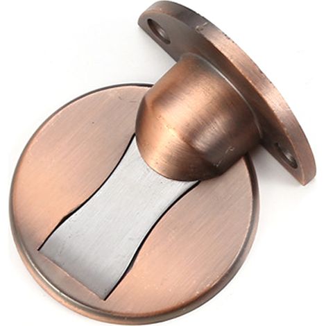 Arrêt De Porte Magnétique En Acier Inoxydable - Fixation Au Sol Sans Vis - Pour Écart Porte 5 À 16 Mm - Lot De 2 (1/5)