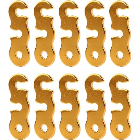 tendeur De Corde Cam(golden), Aluminium Tente Guyline Coureur Tendeur Tente Auvent Corde Accessoires Trois Yeux Boucle De Corde Ouverte (1/5)
