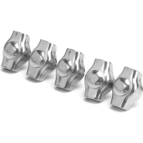 Satz von 5 Kabelklemmen aus Edelstahl zur Sicherung von Hebezeugen (2 mm / 0,08 Zoll). (1/5)