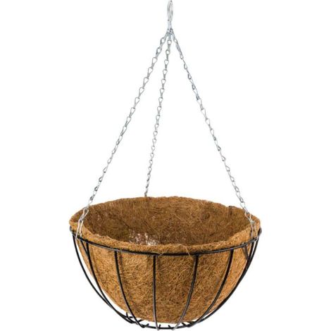 Panier a pendre avec coco - GARDEN ID - English - Ø30 H19 cm - Style élégant - Installation facile (1/2)