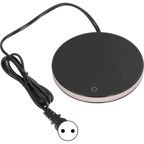 Tragbarer Tassenwärmer aus Aluminiumlegierung (18 W) – Heizplatte für Kaffee, Tee, Milch – 220-V-EU-Stecker – Rosa (1/5)