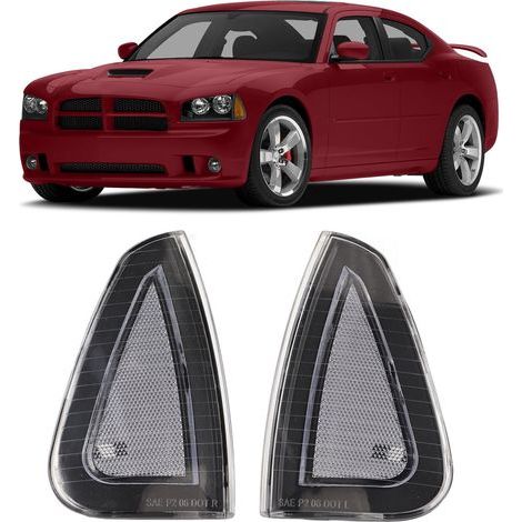 2 Pcs Cache Feux Clignotants Avant 4806218AD pour Dodge Charger 2006-2010 - Blanc (1/5)