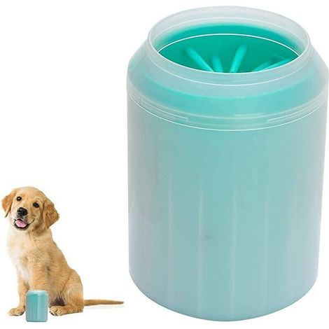 Nettoyeur de pattes de chien, chat, chiot, brosse en silicone amovible et portable pour nettoyer les traces de sable, de boue et de saleté pour animaux de compagnie actifs (1/4)