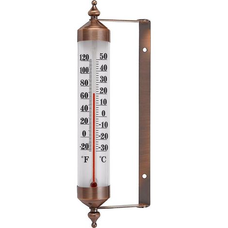 Thermomètre décoratif sans fil de 25 cm (10 pouces) en acier de qualité supérieure pour intérieur/extérieur (1/5)