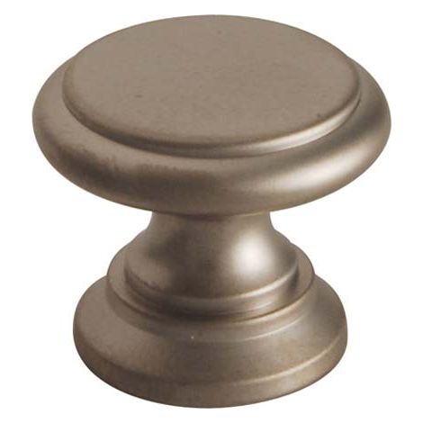 POMOLO OTTONE TORNITO TESTA PIANA - CROMO SATINATO MM 20X17- 5 pezzi