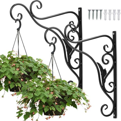 Jopassy Supporto per Cestini Appesi Uccello 2x Gancio per Fioriera da Parete in Ferro Battuto, Sospensione di Vasi per Soggiorno o Balcone (1/5)