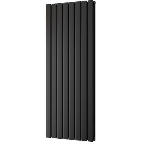 Typhoon - Black Vertical Radiator H1400mm x W544mm Double Panel