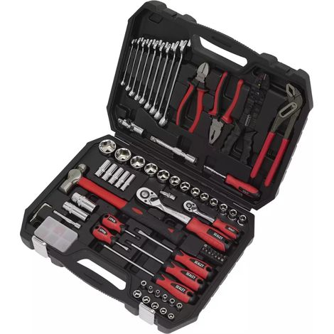 Sealey AK7400 1/4" 1/2" Mechanic's Tool Kit 100 Piece Set (1/3)
