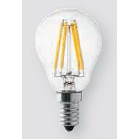 ampoule 4w fil led sphère transparente style ancien petite attaque e14 lumière chaude 3000k