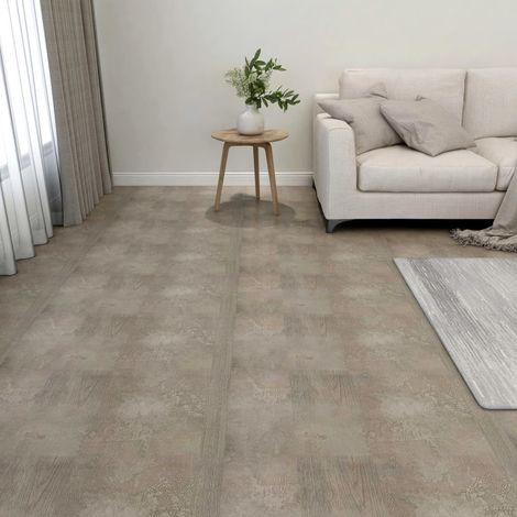vidaXL Dalles de plancher autoadhésives 55 pcs PVC 5,11 m² gris