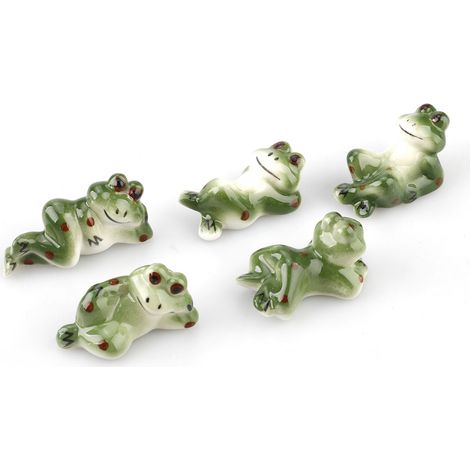 Porte-baguettes en céramique en forme de chaton mignon, ornement en céramique peint en forme de chaton et de grenouille, porte-baguettes (1/5)