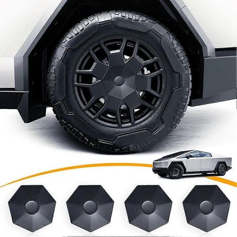 Satz mit 4 Radkappen für Tesla Cybertruck 2023–2024, abnehmbare ABS-Radnabenkappen, Cybertruck-Zubehör, einfache Montage (1/5)