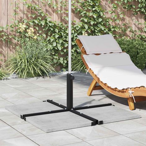vidaXL Base per ombrellone per palo da 25–50 mm Nero
