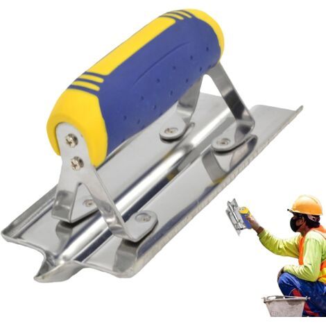 Finition Du Béton – Coupe-bordure Manuel En Acier Inoxydable, Droite Incurvée, Outil De Coupe Durable, Construction Sans Rivets, Poignée Ergonomique Jauge De Finition Professionnelle Pour Bé (1/5)