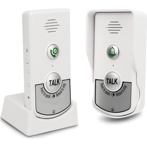 Sonnette D'interphone sans Fil, Sonnette D'interphone Vocal Rechargeable, Sonnette D'interphone Vocal Sûre Intérieure Et Extérieure Ne Nécessite Pas D'accès Internet, Adaptée Aux Maisons (1/5)