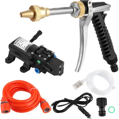 Kit de tuyau et pompe à eau portable haute pression 12 V 130 PSI pour nettoyeur de voiture 80 W (1/5)