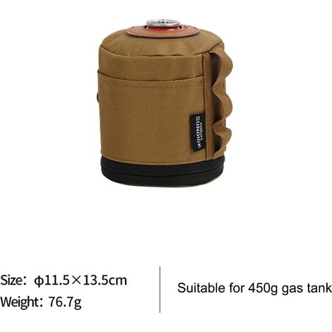 Housse de protection pour bonbonne de gaz 230/450 g, étui pour bouteille de gaz, housse de protection pour bouteille d'air comprimé, boîte à mouchoirs avec poche latérale, étui pour cartouche de gaz, (1/5)