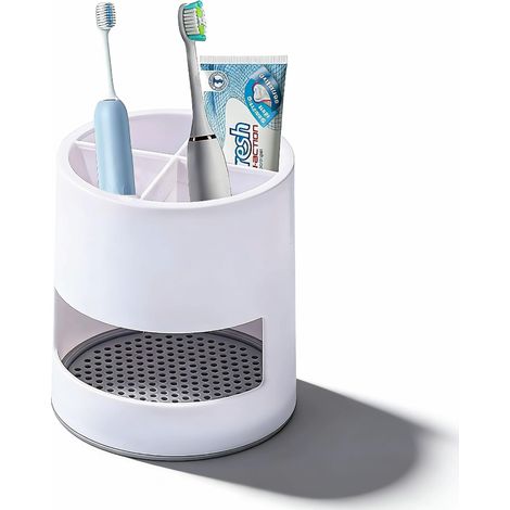 Supports de Brosse à Dents,Support de Brosse à Dents avec Drainage Amovible pour Salle de Bain,Cuisine,comptoir de Rangement (1/5)