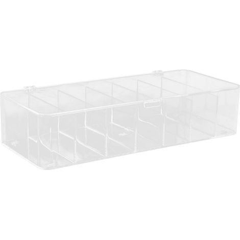 Porte-sachets de café de bureau, boîte transparente multi-compartiments pour sachets de bonbons, organisateur de sachets de thé en plastique-23x10cm (1/4)