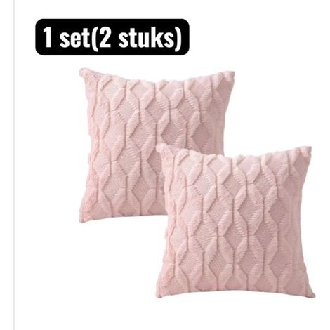 set(2pièces) - Housses de coussin - 45X45cm - Petites housses de coussin - Housses de coussin de canapé - Kussensloop en velours avec broderie - Design moderne motif carreaux - Housse de peluche douce (1/5)