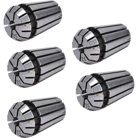 Lot de 5 pinces ressort ER11 en acier haute précision pour fraiseuse gravure CNC et tour outils 3mm (1/5)