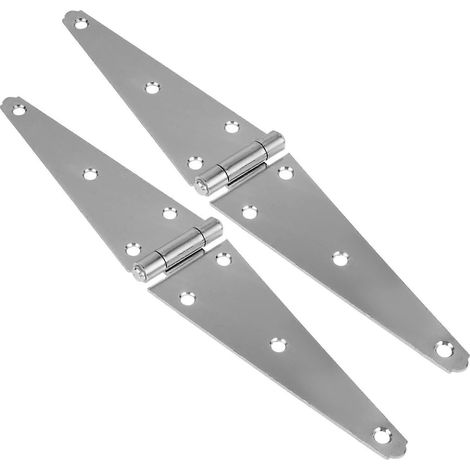 charnières à sangle 100 mm, charnière robuste pour portail, charnière décorative à sangle-20.00X5.00X0.50CM-Silver
