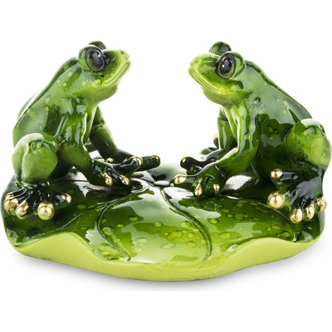 Froschfigur auf einem Blatt 6,5 x 10 x 10 (1/5)