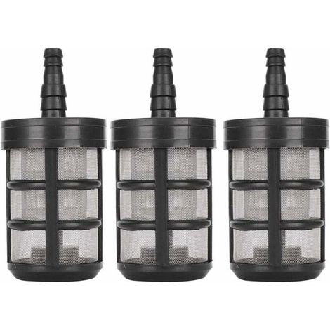 Confezione da 3 filtri per tubo di aspirazione, filtri per acqua criptati a doppio strato, adatti per tubi flessibili (1/5)